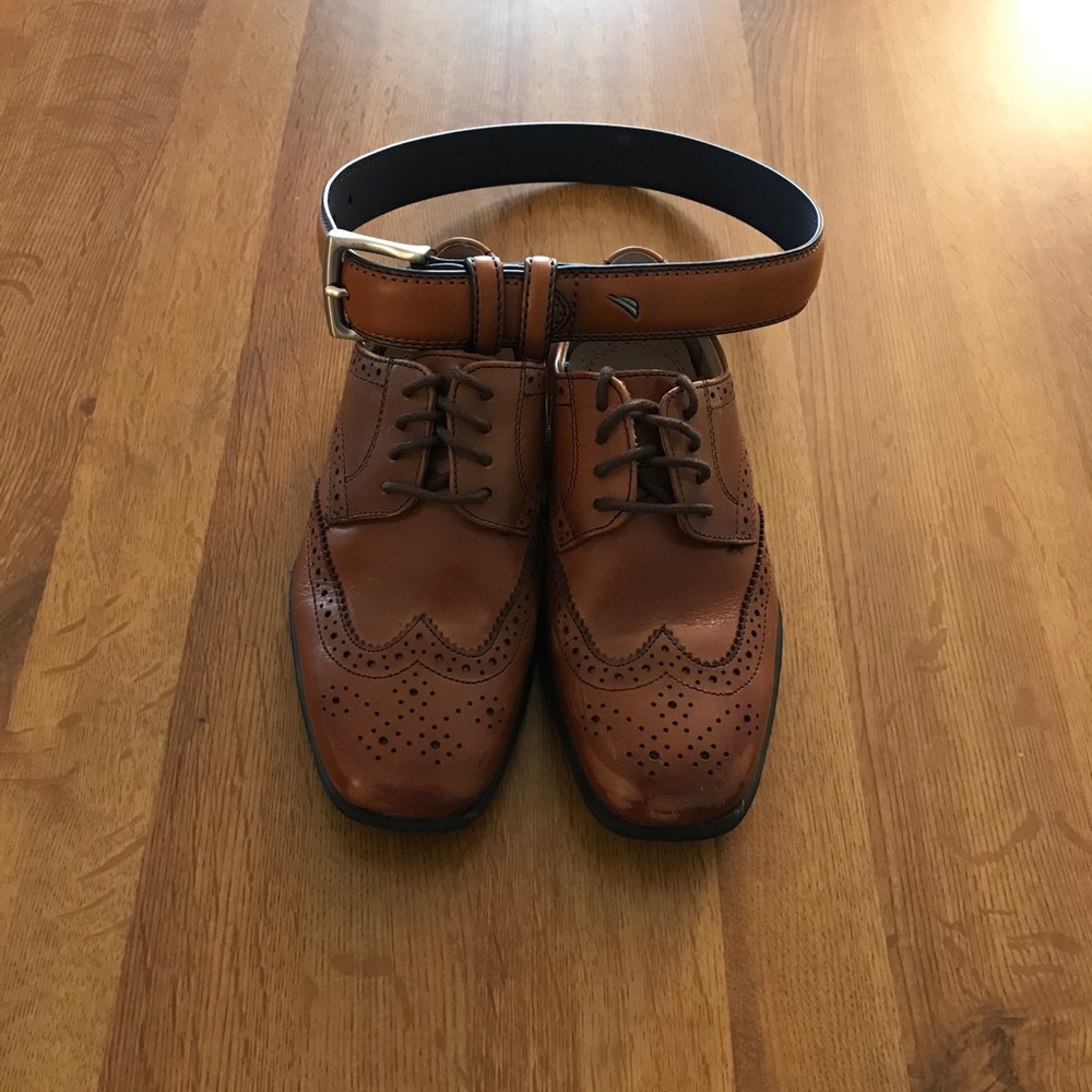 Florsheim Kids Cognac Shoes and Nautica Belt